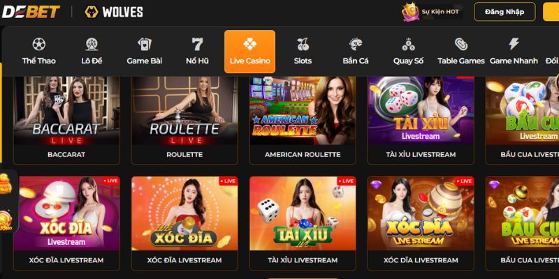 Giới thiệu sơ lược về sảnh Debet Live Casino